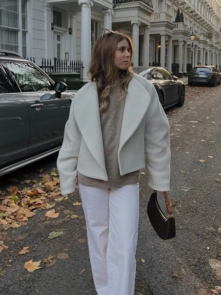 Herbst-Chic: Langarmjacke Mit V-Ausschnitt