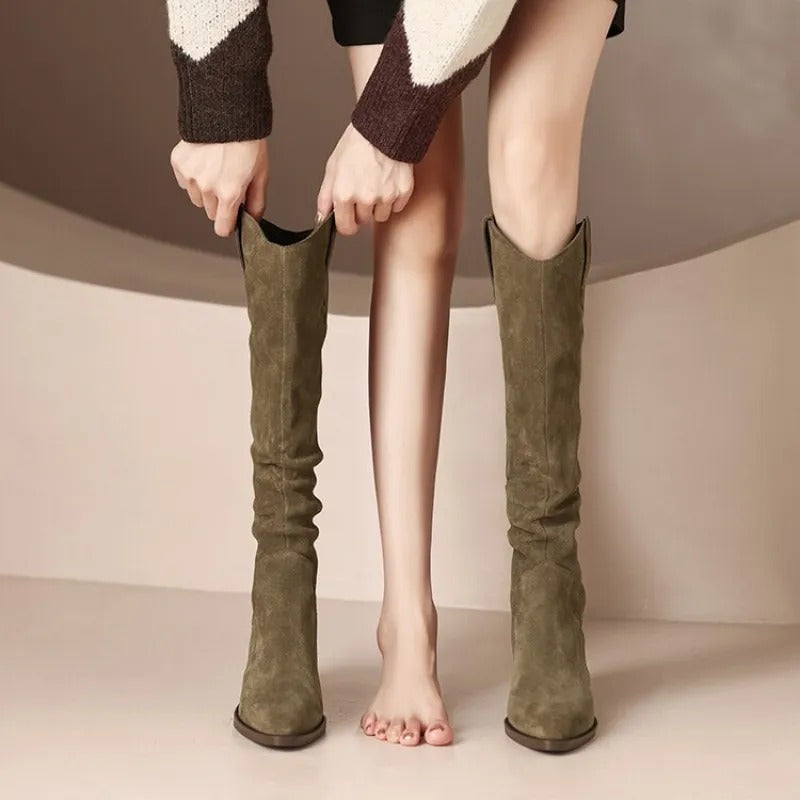 Lederstiefel İm Vintage-Stil