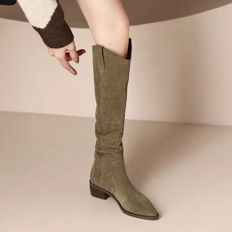 Lederstiefel İm Vintage-Stil