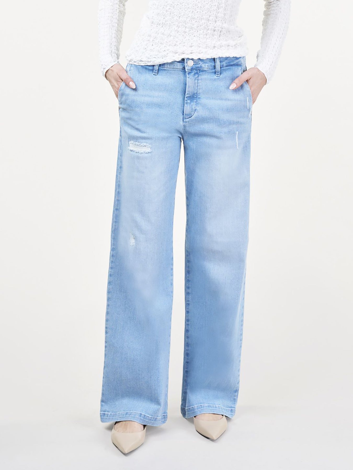 Jeans Mit Weitem Bein Und Stylischem Design