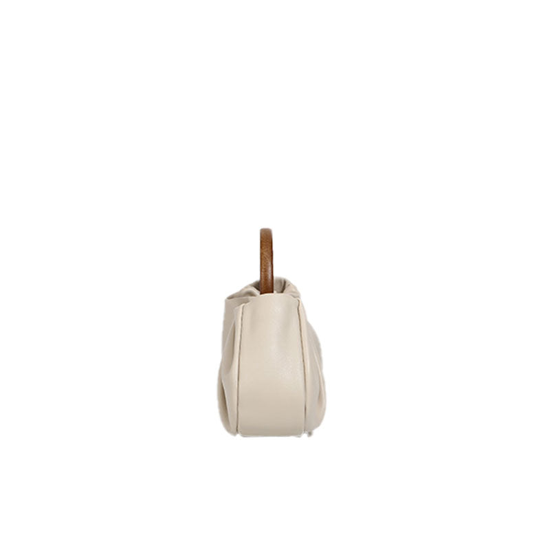 Moderner Stil Geknickte Leder Tragetasche - Beige