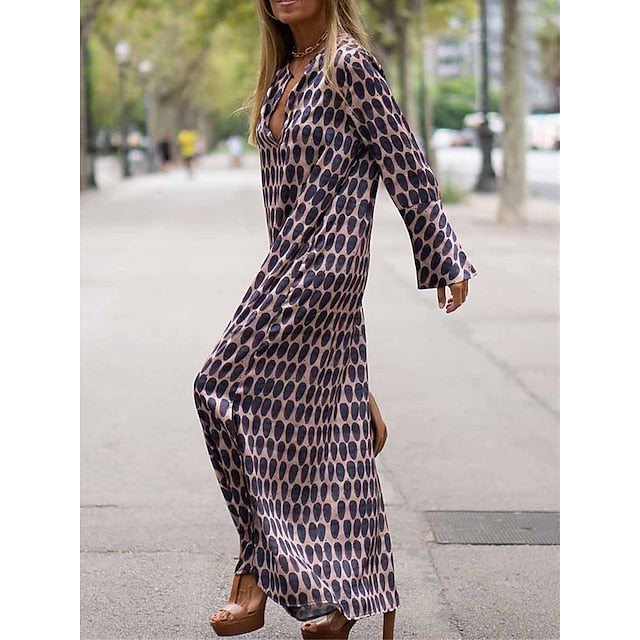 Elegantes Maxikleid Mit V-Ausschnitt