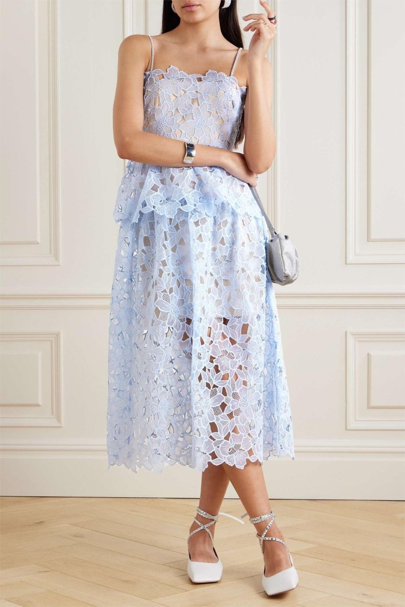 Midi-Unterkleid Mit Spitzenlagen
