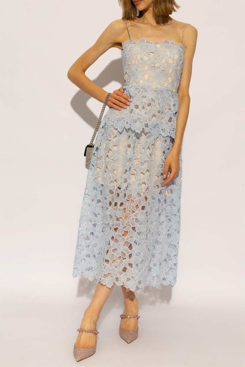 Midi-Unterkleid Mit Spitzenlagen