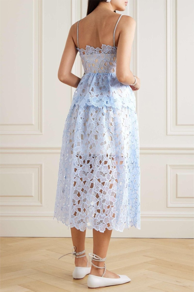 Midi-Unterkleid Mit Spitzenlagen