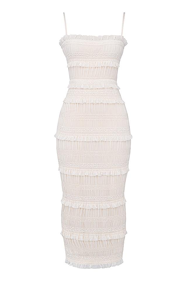 Maxi-Slipkleid Mit Plissierung
