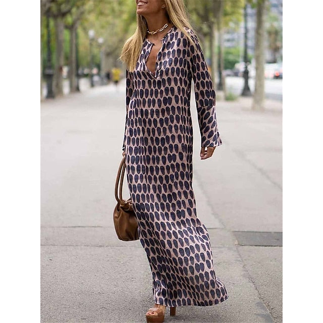 Elegantes Maxikleid Mit V-Ausschnitt
