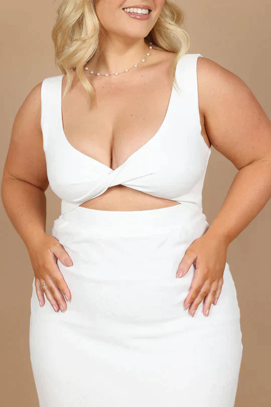 Elegantes, Tief Ausgeschnittenes Midikleid