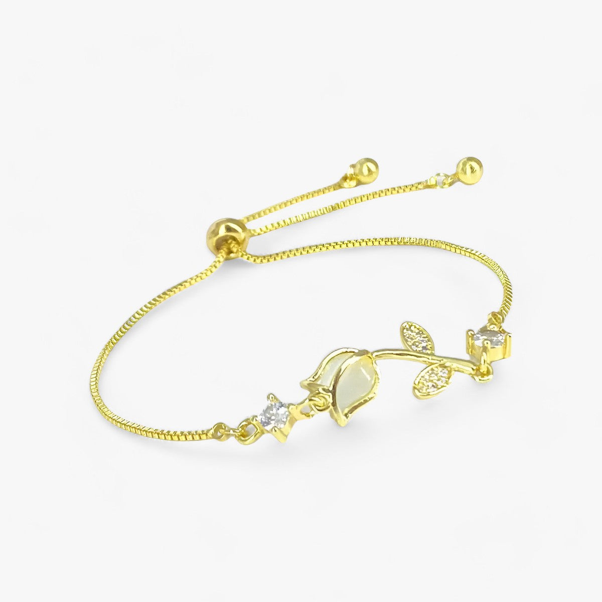 Armband Mit Tulpen-Opal-Blumendetail