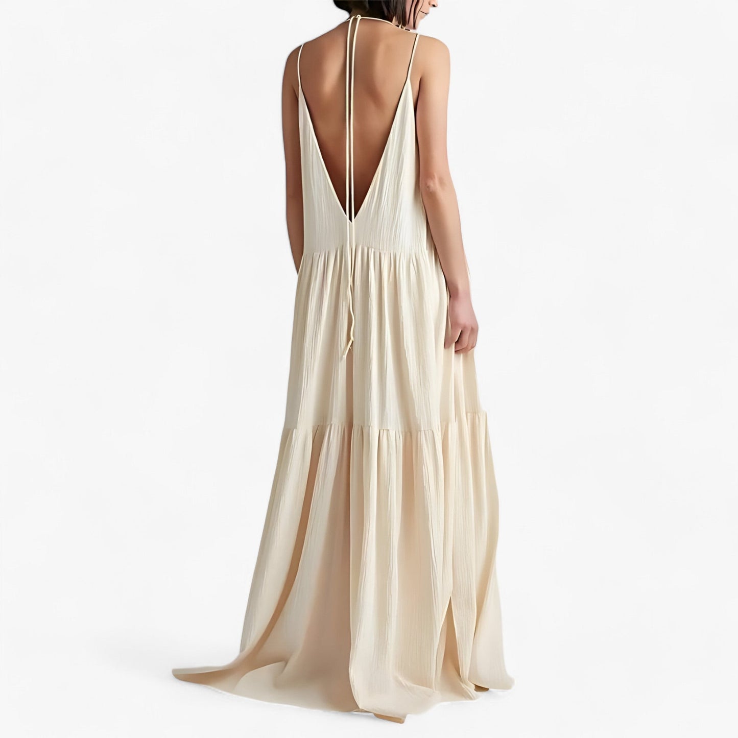 A-Linien-Patchwork-Maxikleid