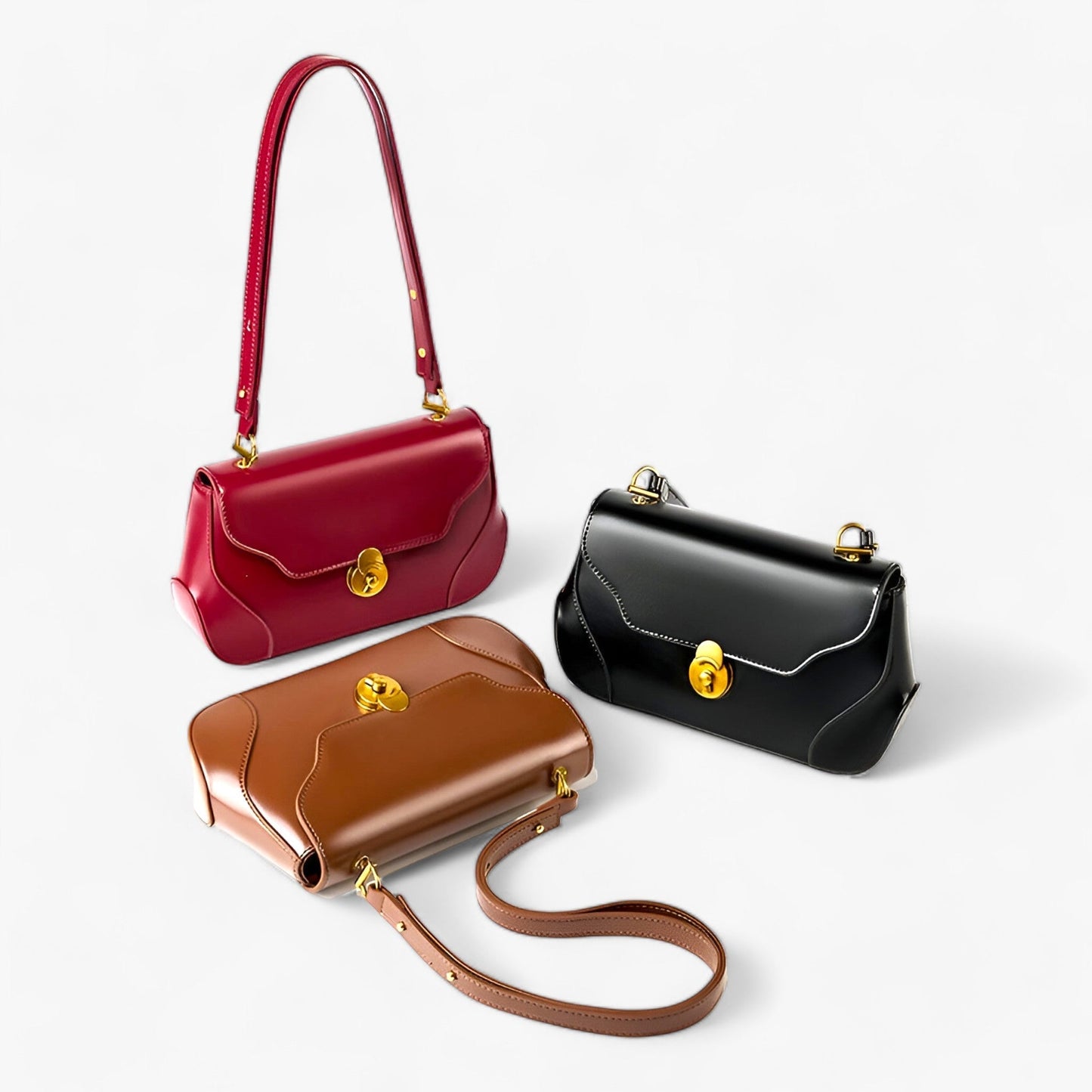 Elegante Design-Ledertasche – Stilvoll Und Funktional