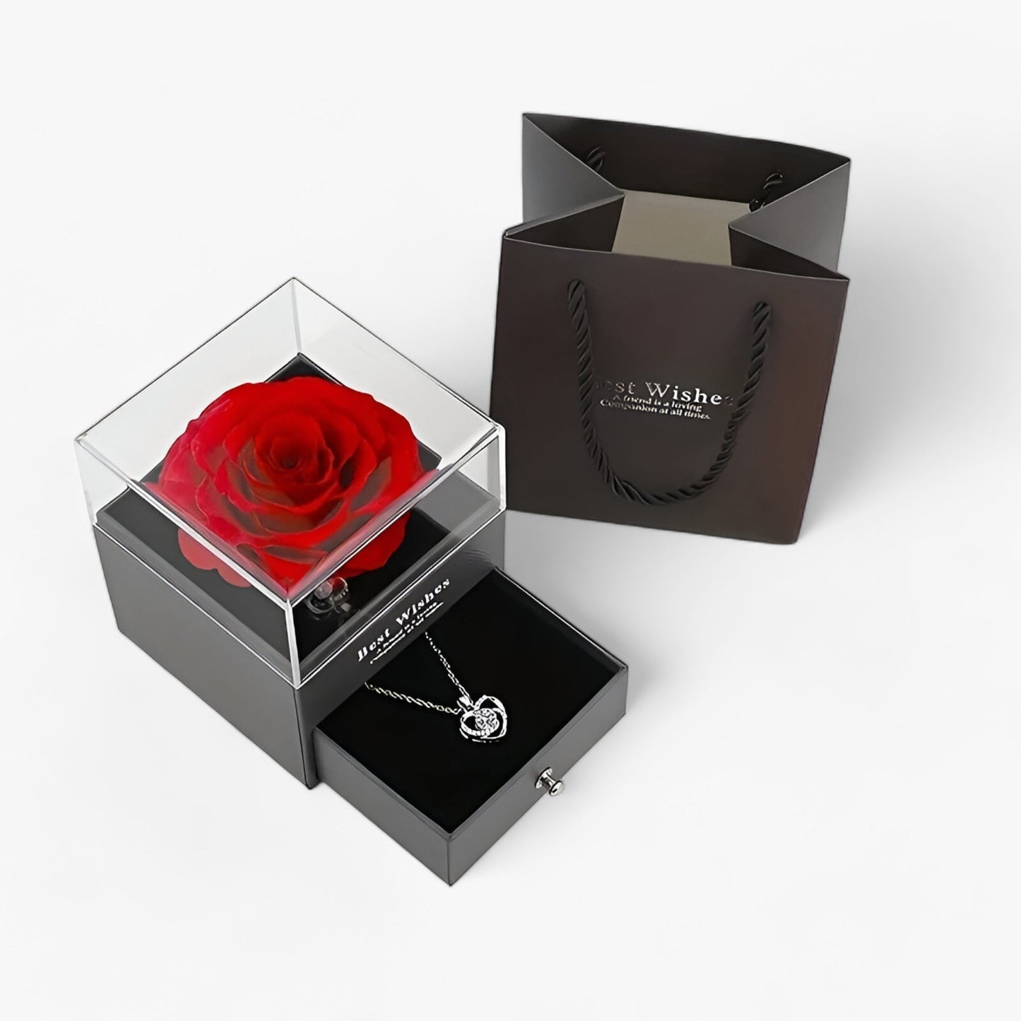 Elegante Zirkonia-Halskette İm Herz-Design