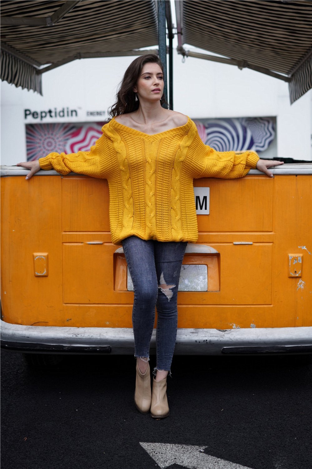 Stilvoller, Schlichter, Bequemer Strickpullover Mit Zopfmuster