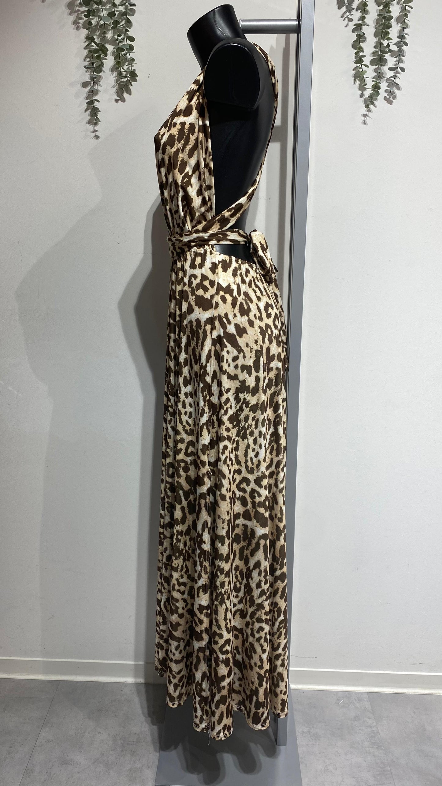 Rückenfreies Maxikleid Mit Plissee-Details
