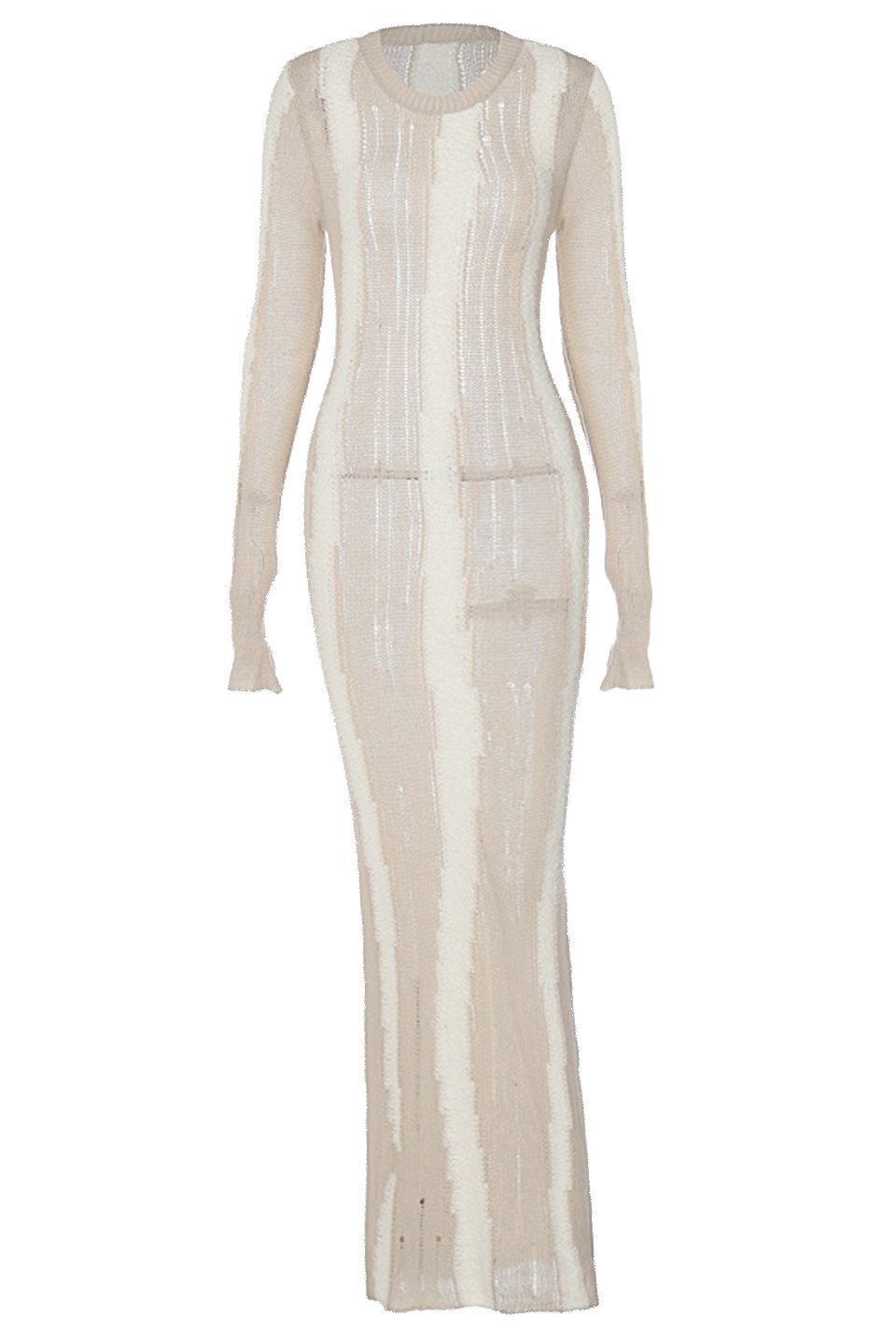 Maxikleid Aus Strukturiertem Strick