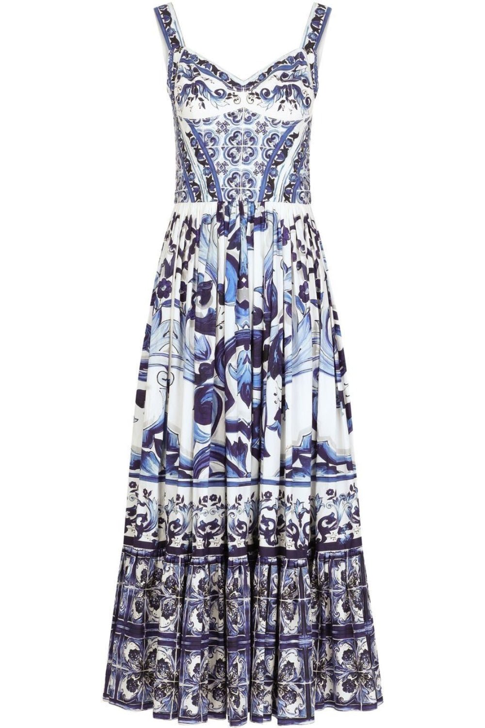Gemustertes Maxikleid Mit Trägern