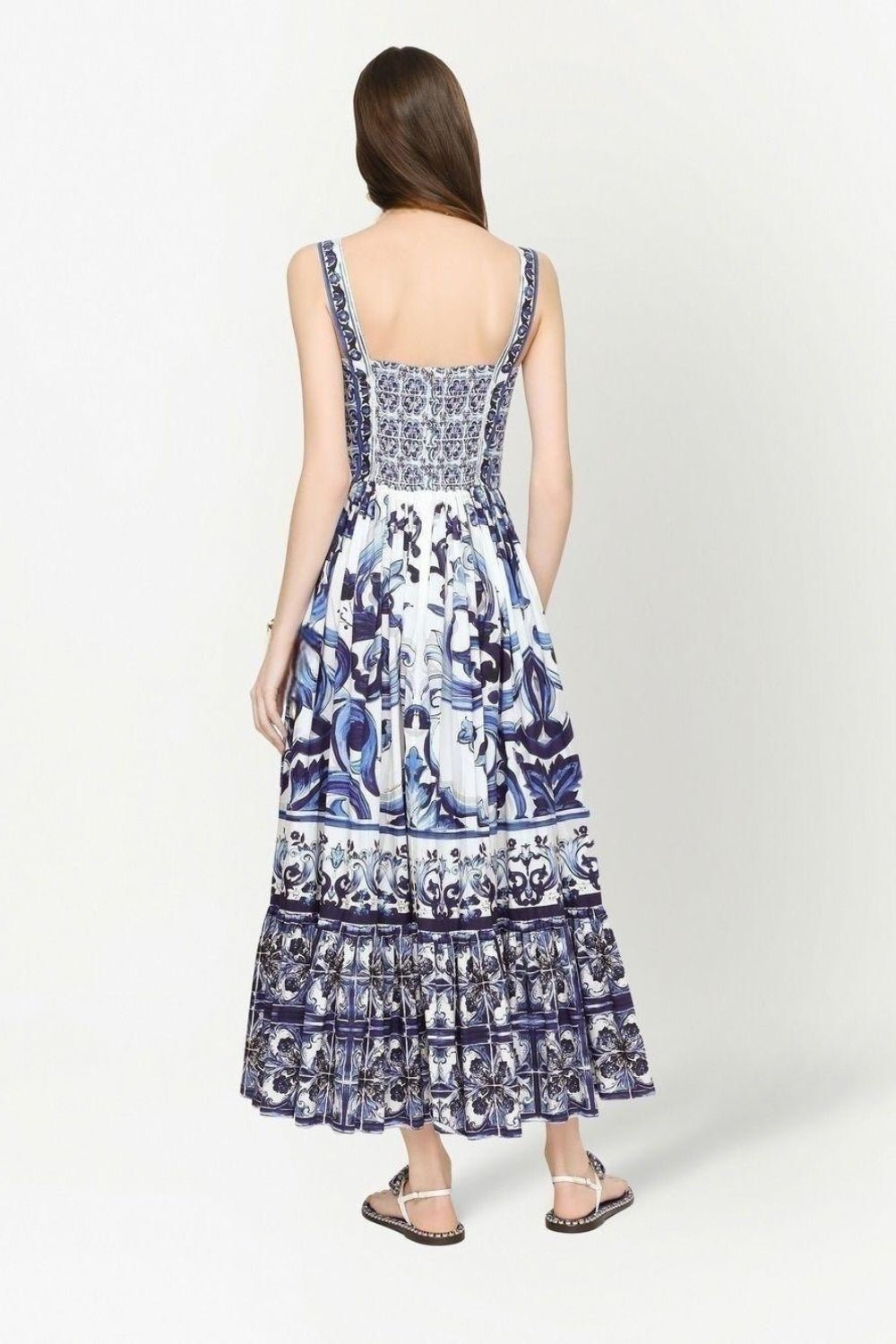 Gemustertes Maxikleid Mit Trägern