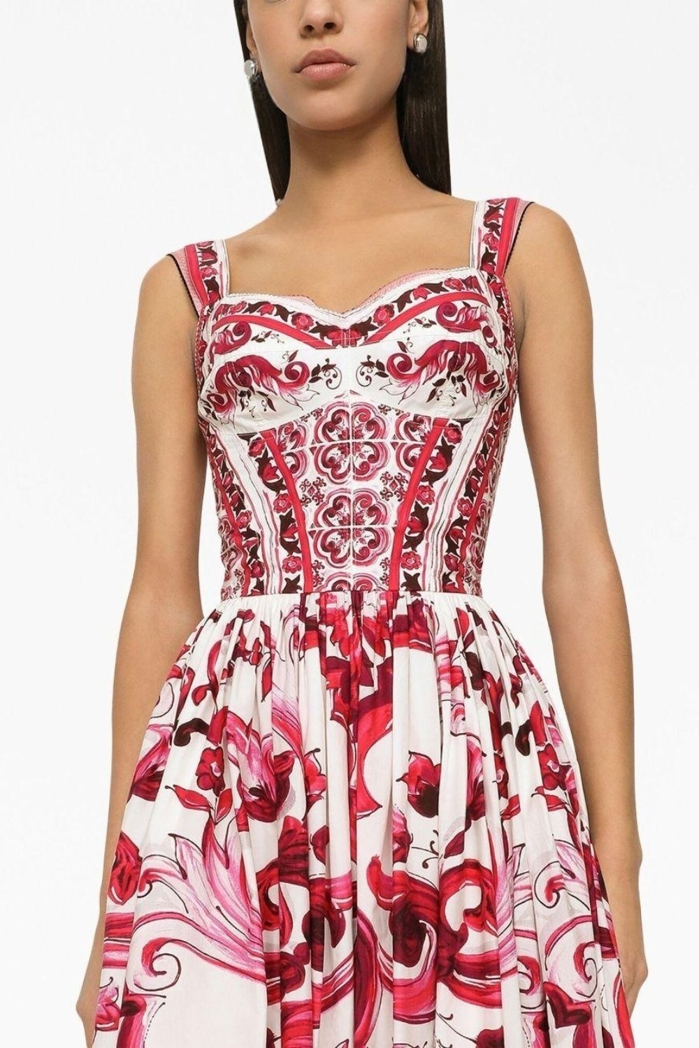 Gemustertes Maxikleid Mit Trägern