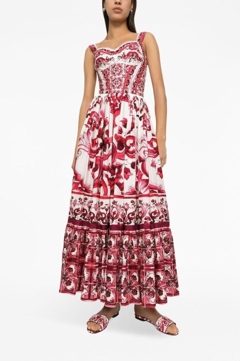 Gemustertes Maxikleid Mit Trägern