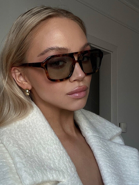 Leopardenmuster Vintage Damen Sonnenbrille | Retro Damen Sonnenbrille