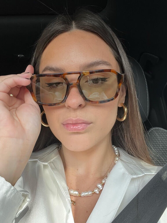 Leopardenmuster Vintage Damen Sonnenbrille | Retro Damen Sonnenbrille