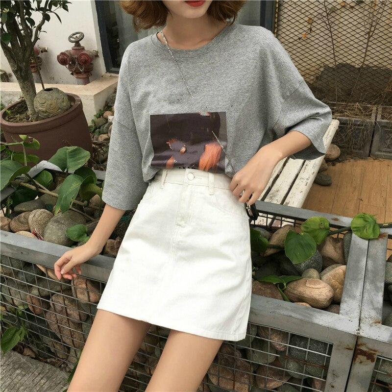 Eleganter Und Schlichter Jeansrock