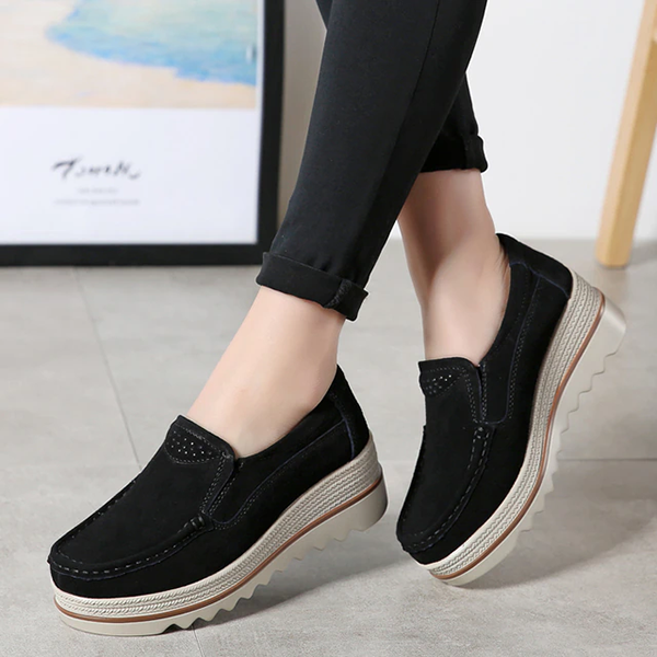 Orthopädische Plateauschuhe Aus Leder Für Damen