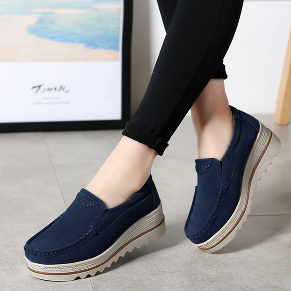 Orthopädische Plateauschuhe Aus Leder Für Damen