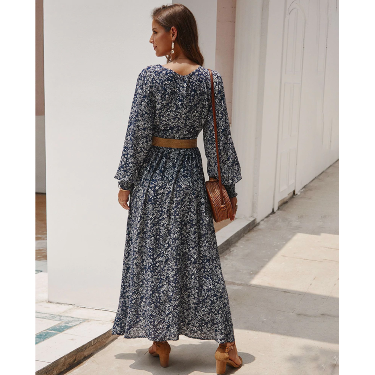Maxikleid Mit Blumenmuster