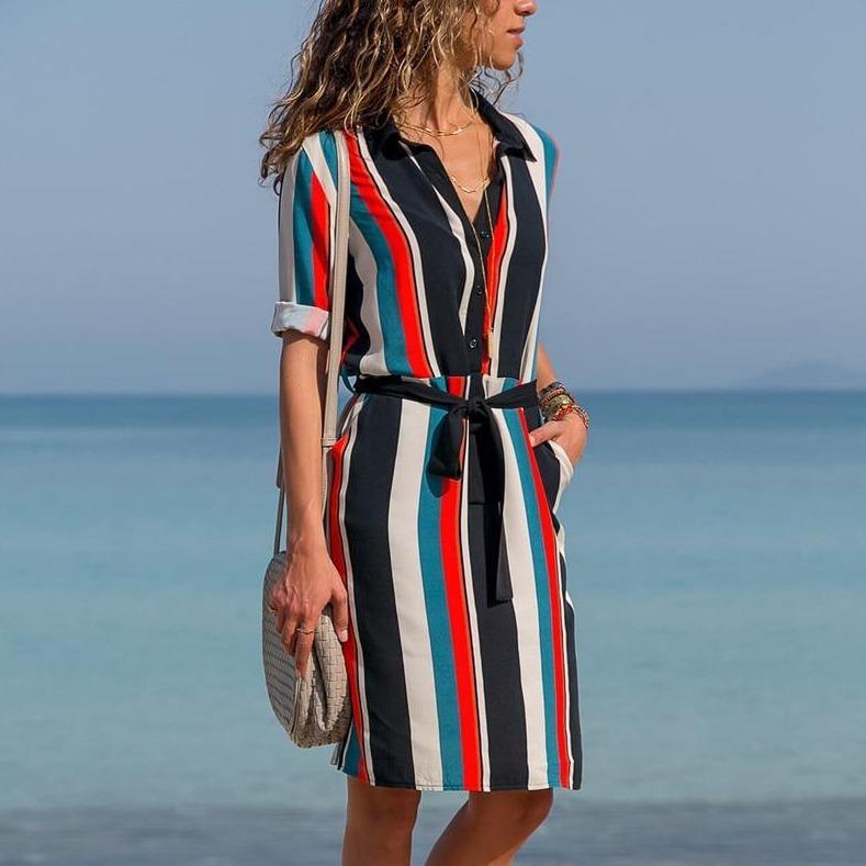 Hemdkleid Mit Geometrischem Muster