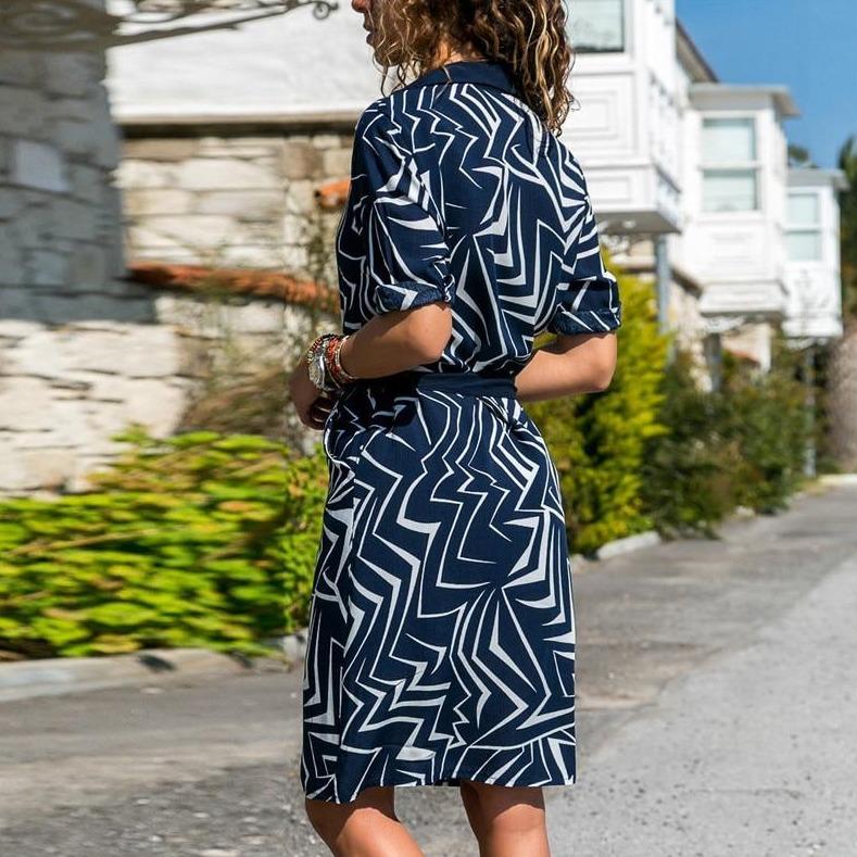 Hemdkleid Mit Geometrischem Muster