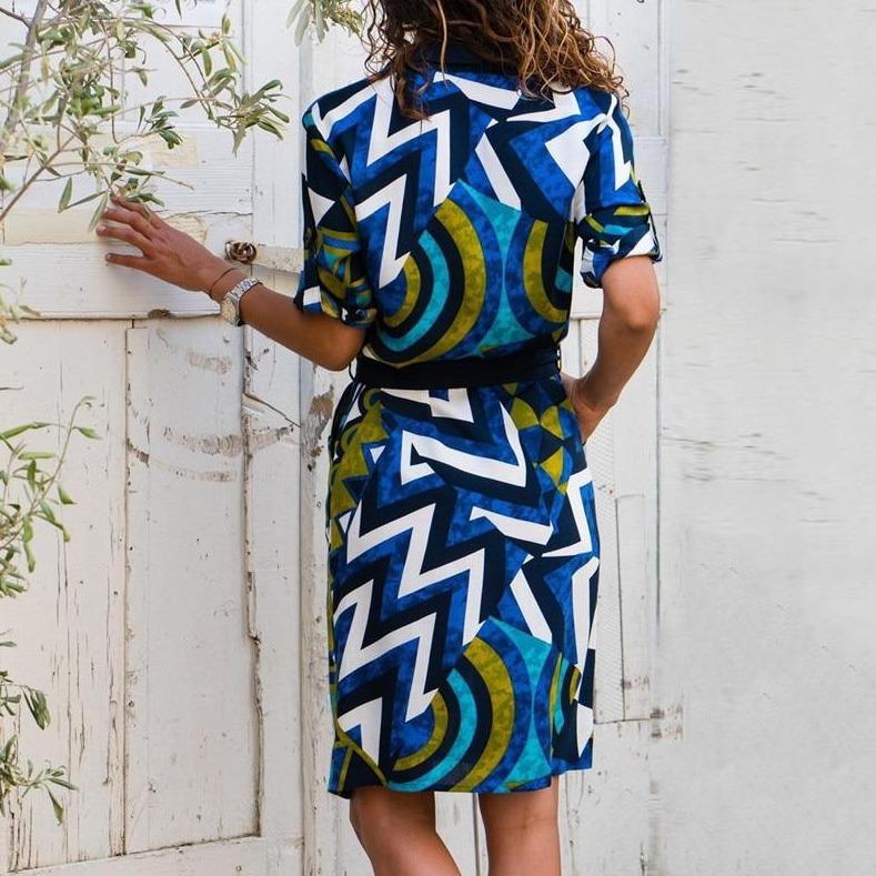 Hemdkleid Mit Geometrischem Muster