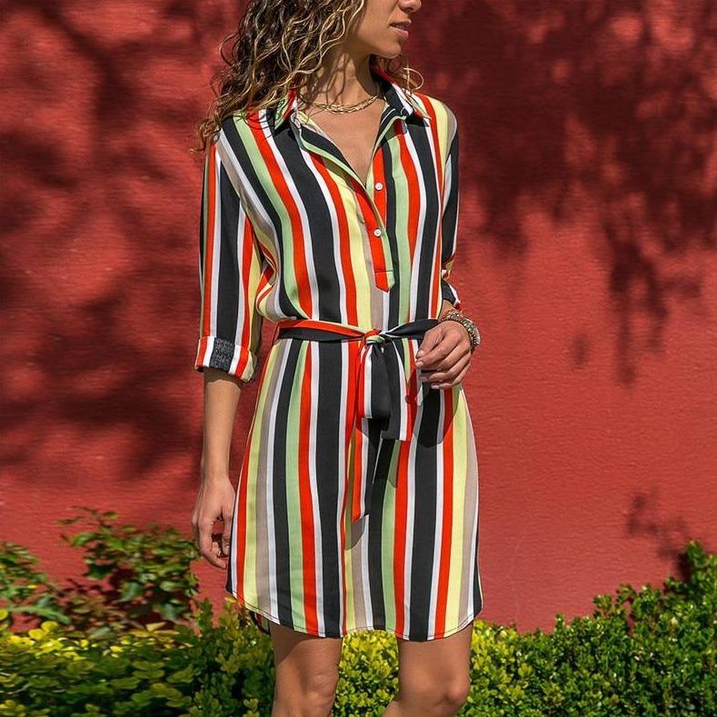 Hemdkleid Mit Geometrischem Muster