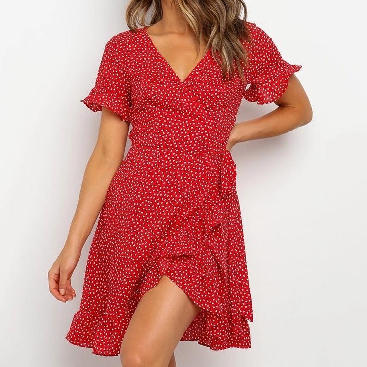 Elegantes Minikleid Mit V-Ausschnitt