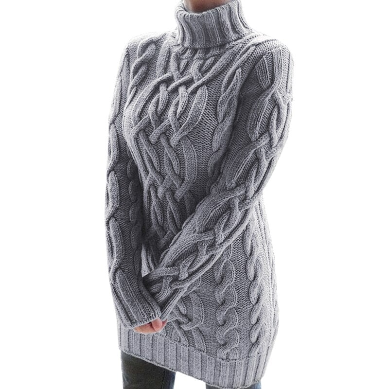 Stilvolles Midi-Strickkleid