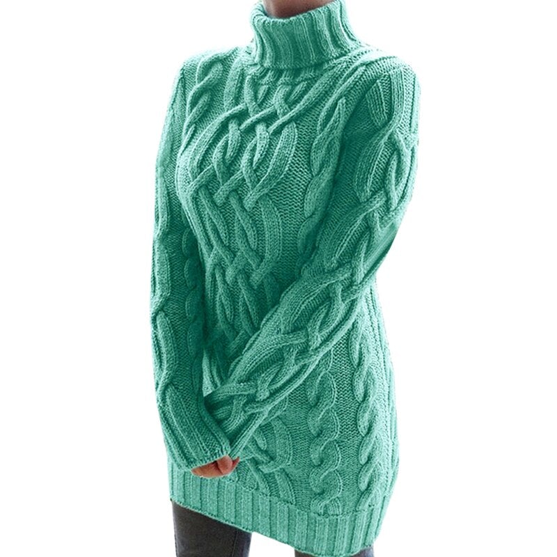 Stilvolles Midi-Strickkleid
