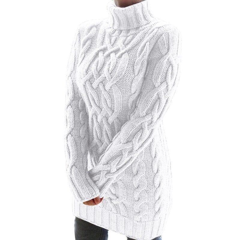 Stilvolles Midi-Strickkleid