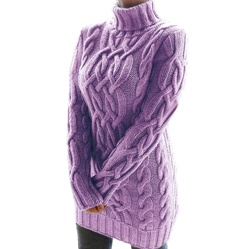 Stilvolles Midi-Strickkleid