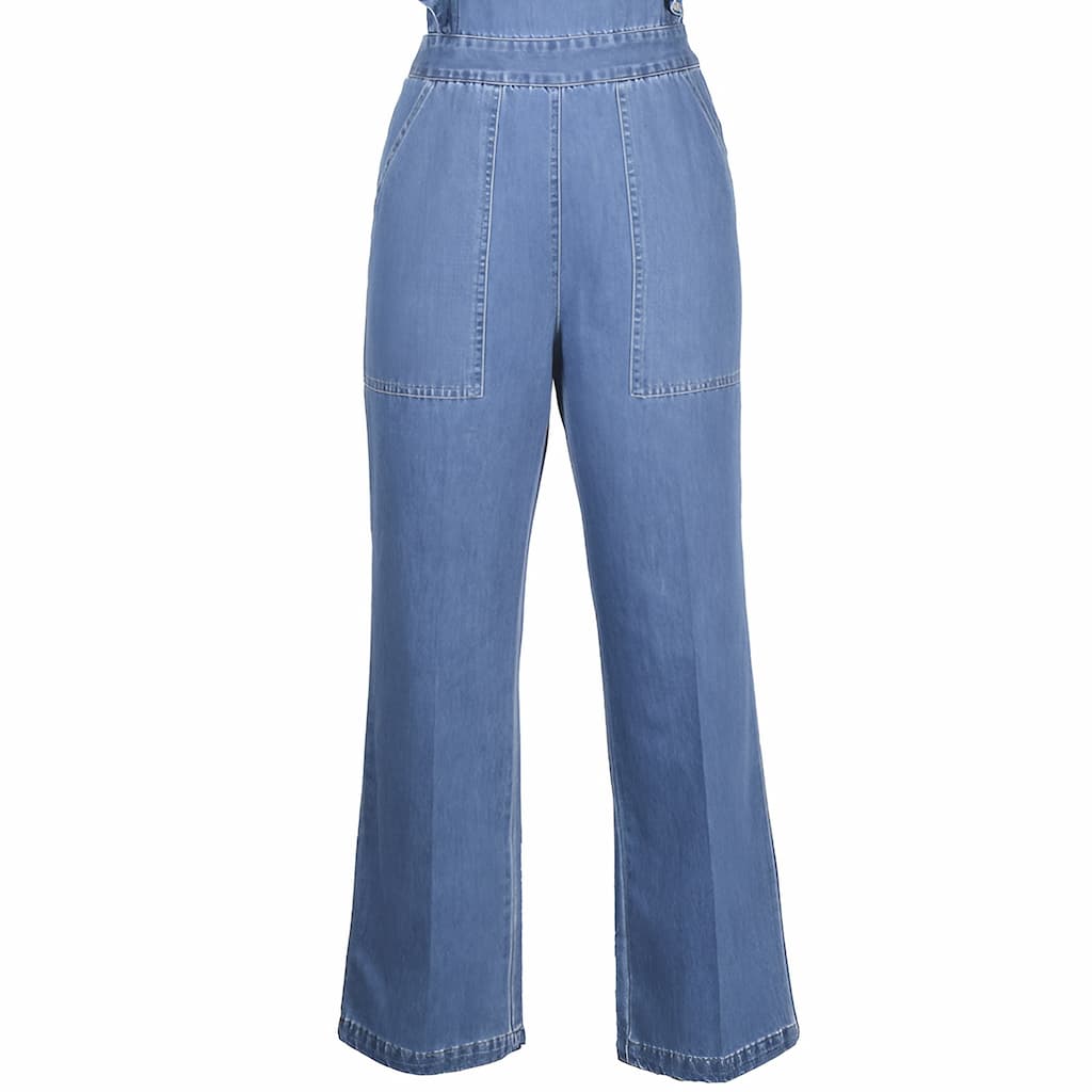 Jeans-Overall Mit Offenem Rückendetail