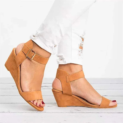 Orthopädische Plateausandalen Mit Schnalle