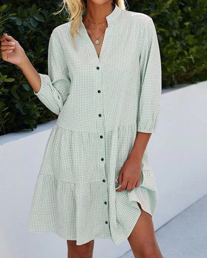 Sommerkleid İn A-Linie Mit V-Ausschnitt