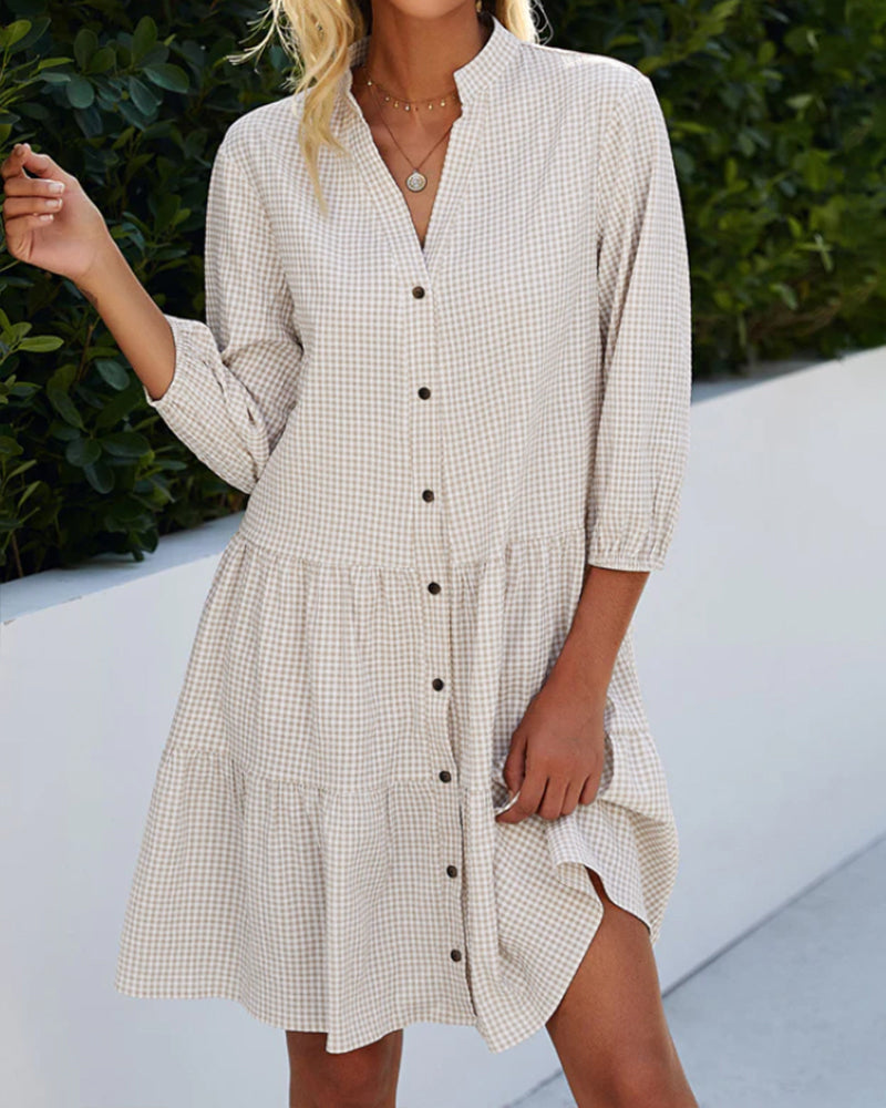 Sommerkleid İn A-Linie Mit V-Ausschnitt