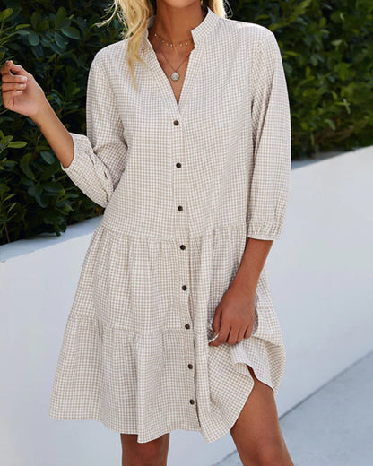 Sommerkleid İn A-Linie Mit V-Ausschnitt
