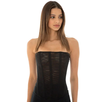 Elegante Trägerlose Korsettbluse