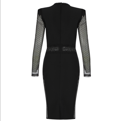 Midikleid Mit Spitzendetail