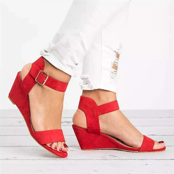 Orthopädische Plateausandalen Mit Schnalle
