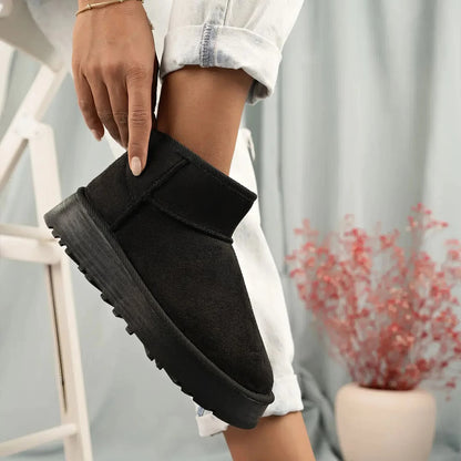 Pelzige Winterstiefel Für Damen