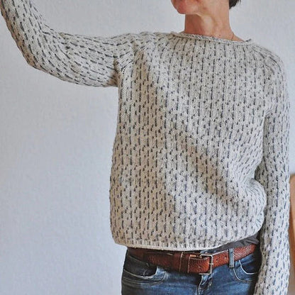 Pullover Mit Strickdetails İm Stilvollen Design
