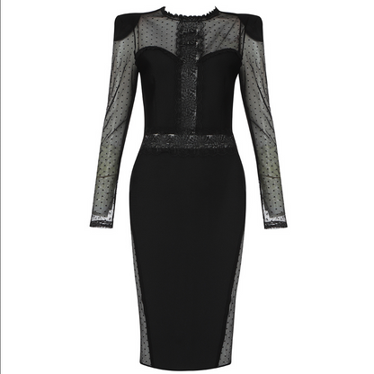 Midikleid Mit Spitzendetail