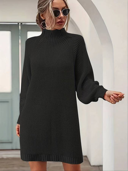 Strickkleid Mit Rundhalsausschnitt